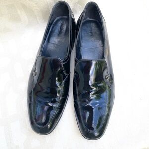Florsheim Black Patent Leather Dress Loafers Size 9.5 D